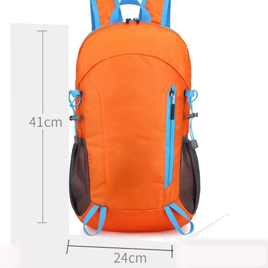 Hiking Daypacks Portable Folding Backpack, Mountaineering Bag, Ultra Light, Outdoor Mountaineering, Bicycle, Travel, Hiking, Day Backpack(Orange) - Image 2