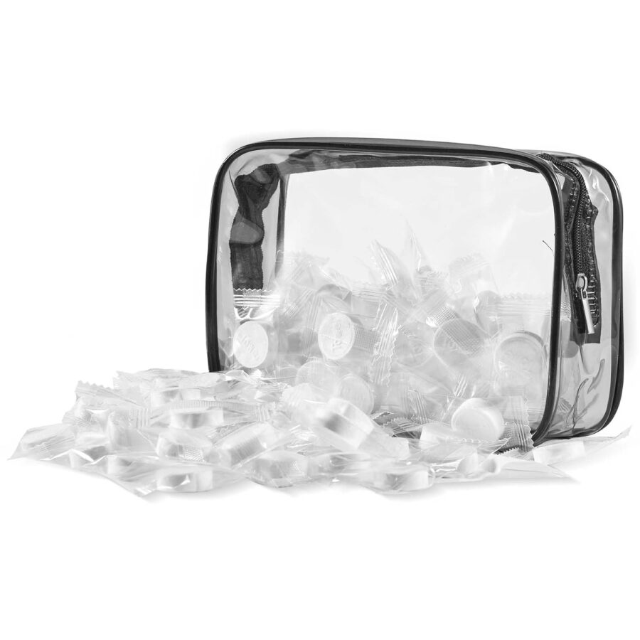 100 PCS Compressed Towels Disposable Portable Mini Coin Tissue Hand Wipe Camping Face Towel Tablets with Waterproof Clear Plastic Storage Bag for Tl Camping Hiking Home Beauty