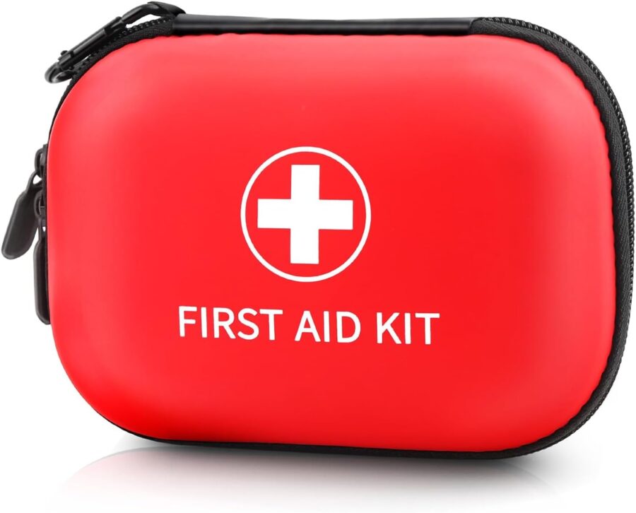 Mini First Aid Kit 100 PCS Emergency Kit for Home Car Tl Small First Aid Kits for Hiking Camping Portable Trauma Kit for Boat Vehicle Outdoor Survival