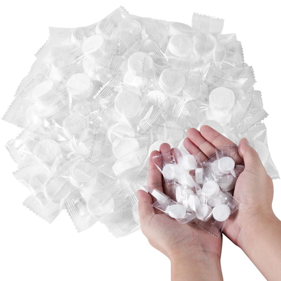 200 Pieces Compressed Towels Portable Disposable Mini Compressed Coin Tissue Toilet Paper Tablets for Tl, Camping, Hiking, Sport, Beauty Salon, Home Hand Wipes