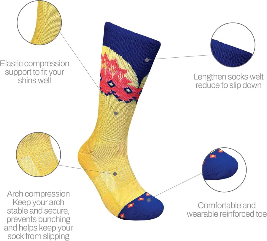 Moisture Wicking Hiking Socks | Pack of 4 - Unisex | Lightweight Socks for Outdoor | Quick Dry - Image 2