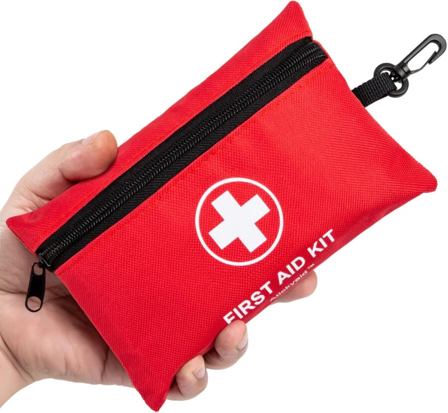 Mini First Aid Kit - 140 Piece Small First Aid Medical Kit for Car, Home, Office, Tl, Camping, Sports, Outdoor, School - Emergency First Aid Supplies and Survival Kit