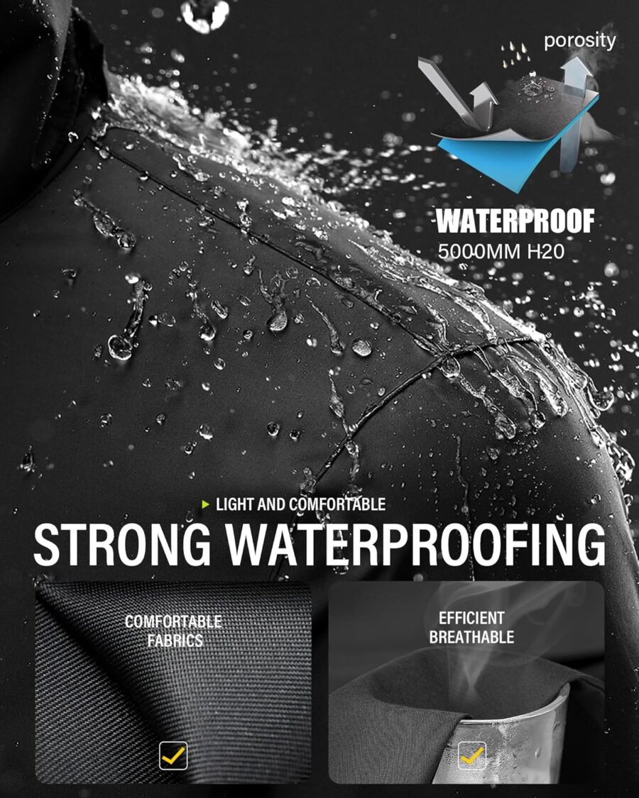 Rain Suit Waterproof Jacket and Trouser Suit Raincoat for Men and Women Outdoor All-Sport Breathable Anti-storm - Image 2