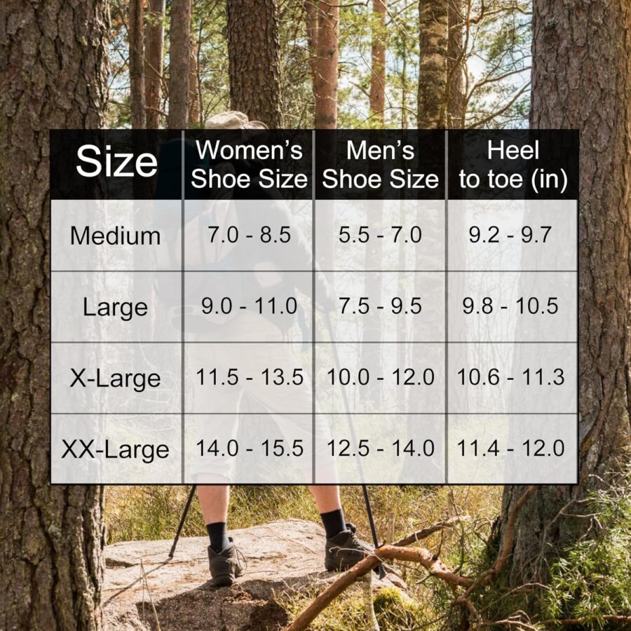 Crew Hiking Socks, Cushion, Moisture Wicking, Arch Compression Boot Socks - Image 2
