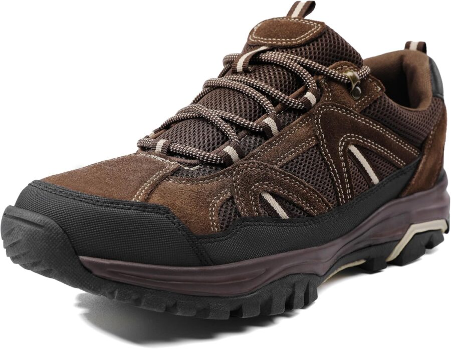 men Hiking Shoes Lightweight Breathable Anti-Slip Low Top Trainers for Trekking Trailing Outdoor Camping Walking