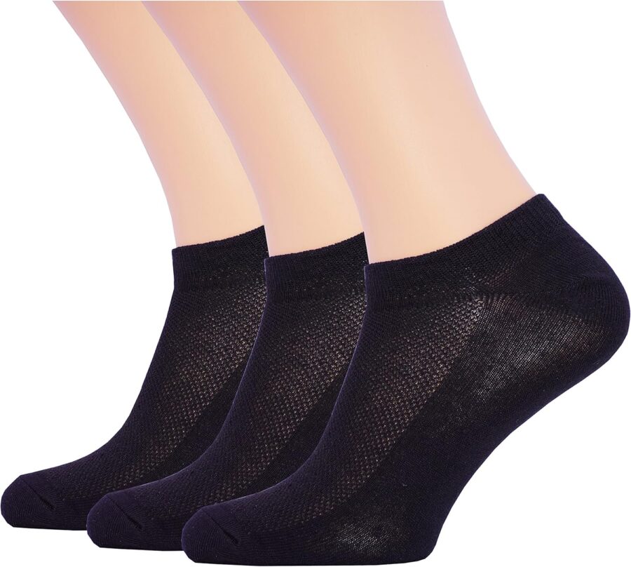 3 Pack Unisex Ultra Thin Breathable Dry Fit Running Ankle Socks Low Cut for men and Women Mesh Cotton Athletic Socks
