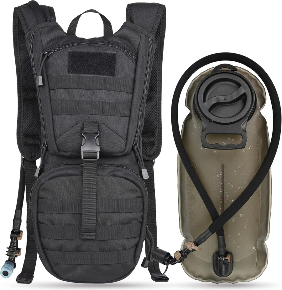 Tactical  Hydration Pack Backpack with 3L TPU Water Bladder, Military Daypack for Cycling, Hiking, Running, Climbing, Hunting, Biking